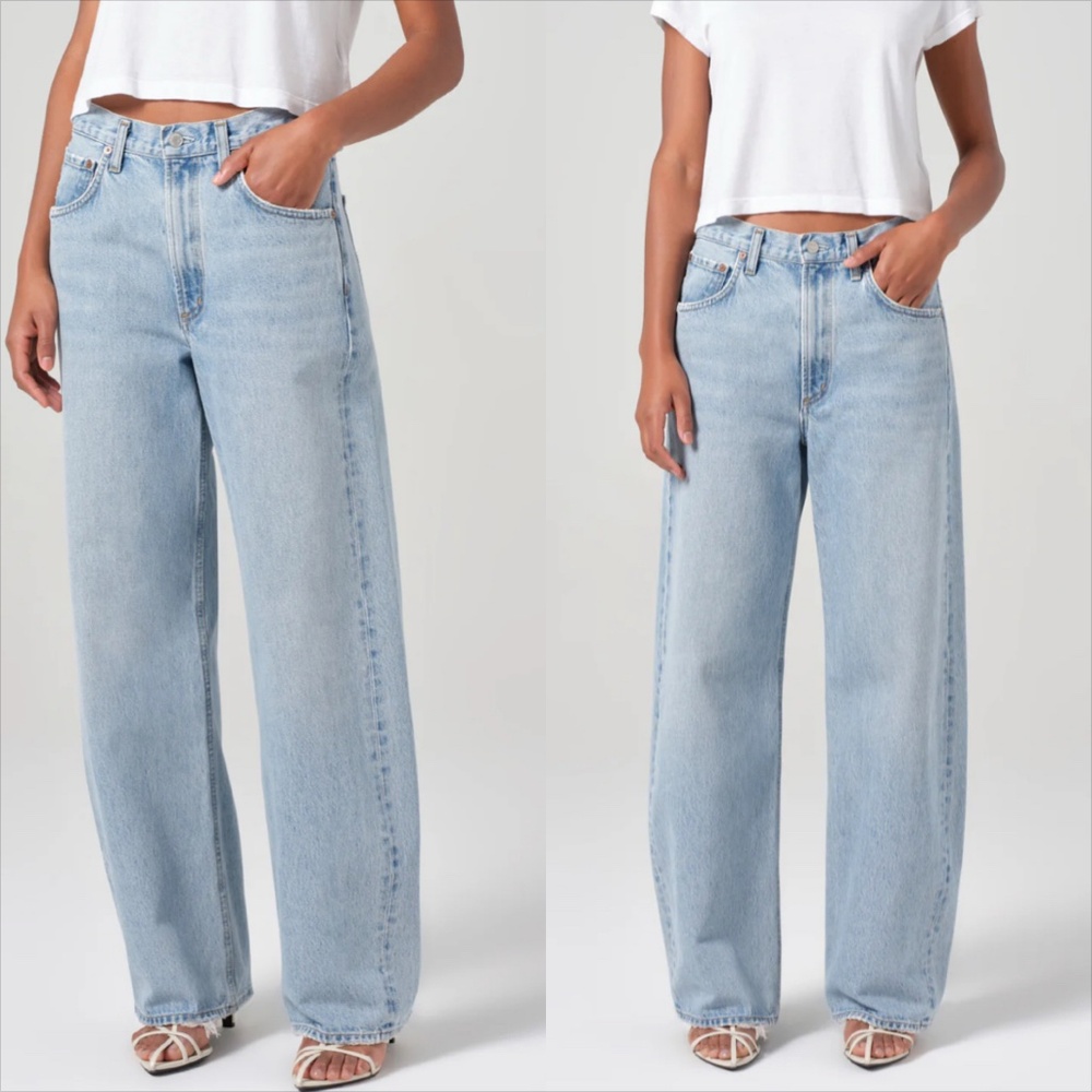 Agolde low curve jean in color " force " FIRM PRICE